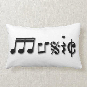 Coussin Rectangle Conception du texte de musique