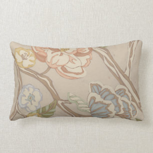 Coussin Rectangle Conception florale de chintz d'organza de