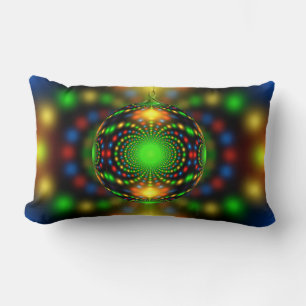 Coussin Rectangle Conception fractale de l'ornement de Noël-29440