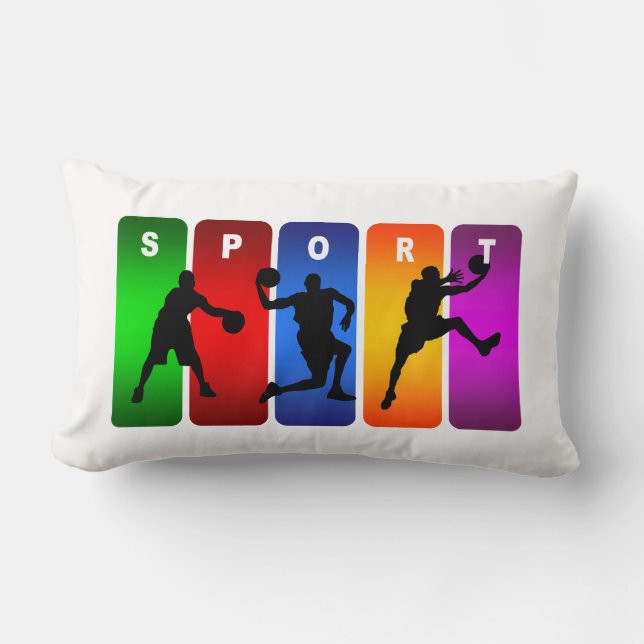 Coussin Rectangle Conception fraîche superbe de sport de basket-ball (Recto)