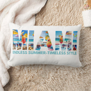 Coussin Rectangle Conception Graphique de Vibes de Plage Stylées