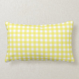 Coussin Rectangle Conception jaune et blanche de guingan