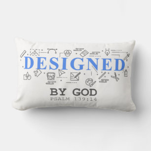 Coussin Rectangle Conçu Par Dieu - Hommes & Garçons Foi Chrétienne P