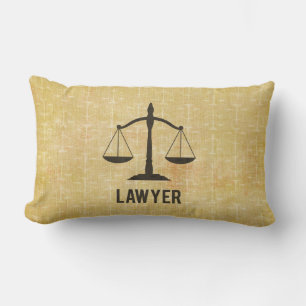 Coussin Rectangle Congrats d'études de droit Échelle de la justice