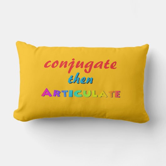 Coussin Rectangle Conjuguez puis articulez (Recto)