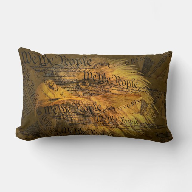 Coussin Rectangle Constitution American Bald Eagle (Recto)