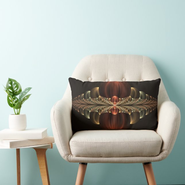 Coussin Rectangle Construction d'Imaginaires Art Fractal Abstrait br (Chaise)
