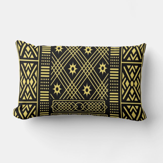 Coussin Rectangle Contemporain : Design de style africain (Recto)