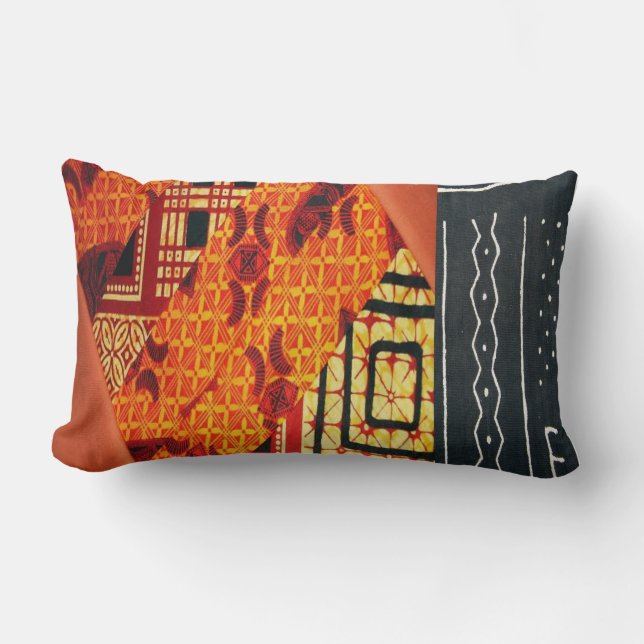 Coussin Rectangle Contemporain : Design de style africain (Recto)