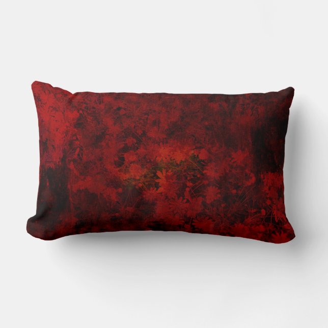 Coussin Rectangle Cool, art moderne floral / fleuriste motif (Recto)