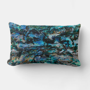 Coussin Rectangle Cool, moderne peinture bleue vieux mur gruning art