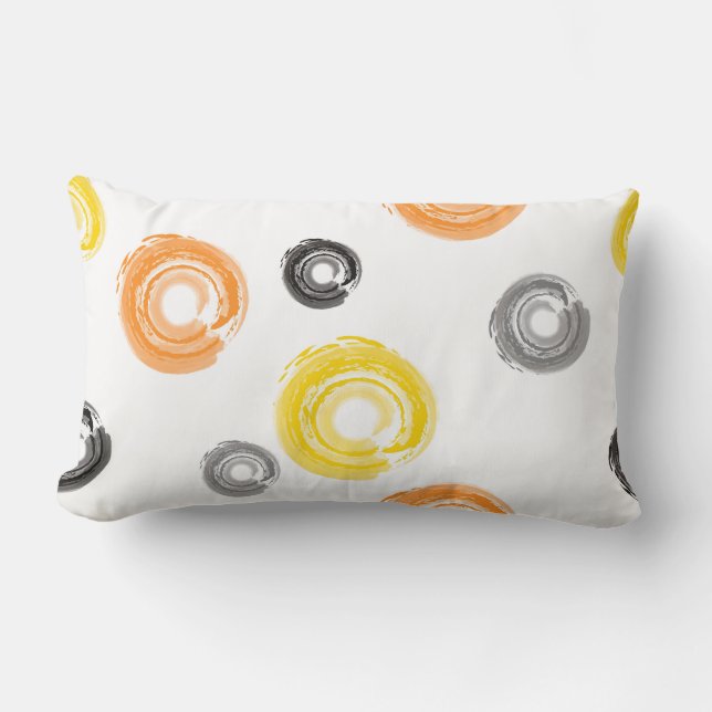 Coussin Rectangle Cool, tendance, urbain, moderne peinture brosse (Recto)