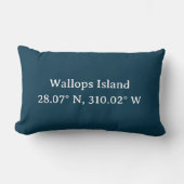 Coussin Rectangle Coordonnées de la ville Pilote | Marine (Recto)