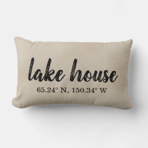 Coussin Rectangle Coordonnées personnalisées de Lake House Lumbar Co