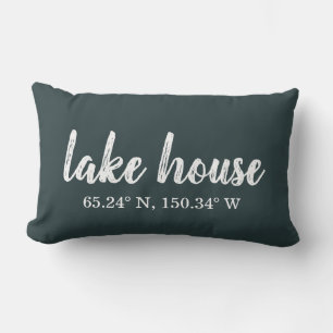 Coussin Rectangle Coordonnées personnalisées de Lake House Lumbar Co
