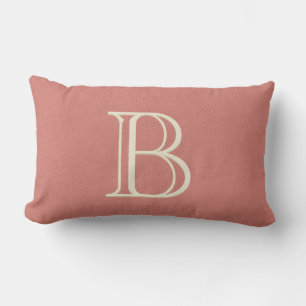 Coussin Rectangle Corail Tendance Décoratif Personnalisé Monogrammé