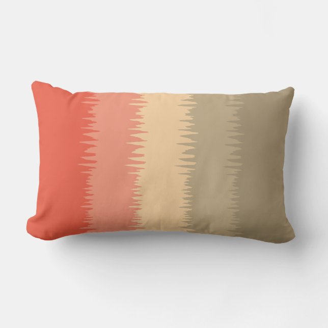 Coussin Rectangle Coral Saumon rose beige crème Brown (Recto)