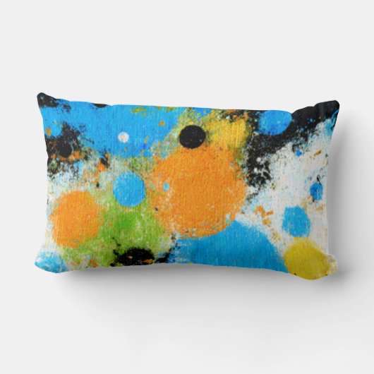 Coussin Rectangle Cosmic Chromatic Splatter: Abstract Orbit (Verso)