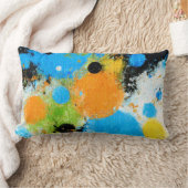 Coussin Rectangle Cosmic Chromatic Splatter: Abstract Orbit (Couverture)