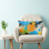 Coussin Rectangle Cosmic Chromatic Splatter: Abstract Orbit (Chaise)