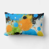 Coussin Rectangle Cosmic Chromatic Splatter: Abstract Orbit (Recto)