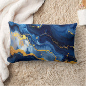 Coussin Rectangle Cosmic Night Marble Abstract Cushion (Couverture)