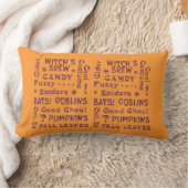 Coussin Rectangle Costume de bonbons d'Halloween 31 oct. orange et n (Couverture)