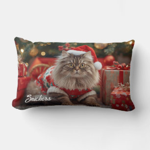 Coussin Rectangle Cosy Maine Coon Chat Noël Personnalisé