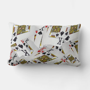 Coussin Rectangle "Couche royale : un jeu de cartes de poker de rois