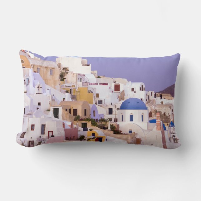 Coussin Rectangle Coucher de soleil à Oia, Santorin 2 (Recto)