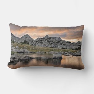 Coussin Rectangle Coucher de soleil au lac Pyramid