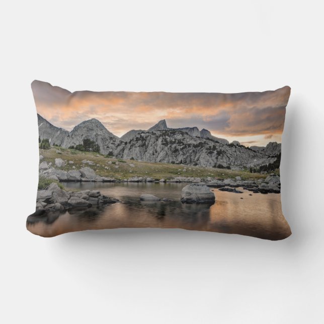 Coussin Rectangle Coucher de soleil au lac Pyramid (Recto)