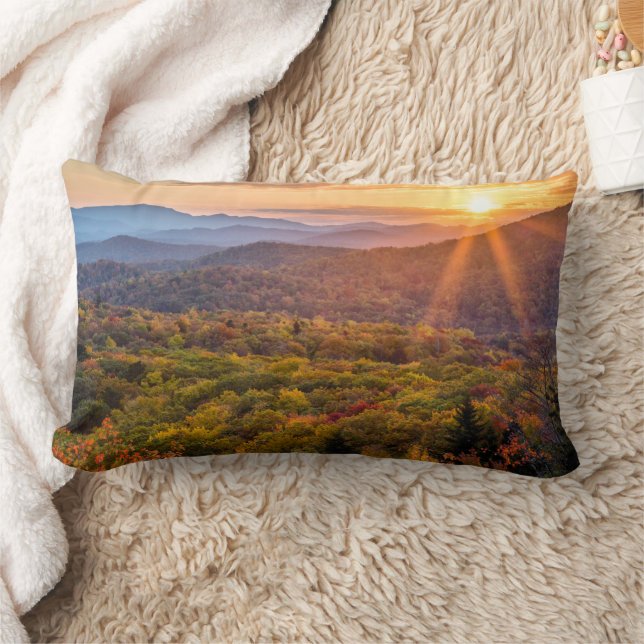 Coussin Rectangle Coucher de soleil automnal depuis Beacon Heights (Couverture)