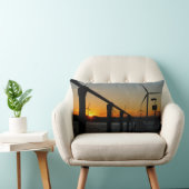 Coussin Rectangle Coucher de soleil avec moulin à vent, relaxant. (Chaise)