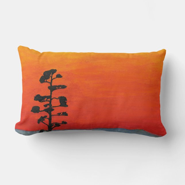 Coussin Rectangle Coucher de soleil d'Agave (Recto)