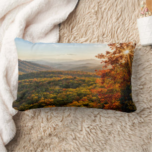 Coussin Rectangle Coucher de soleil d'automne   Caroline du Nord