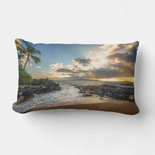 Coussin Rectangle Coucher de soleil de Makena Beach Cove