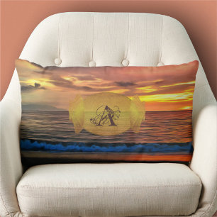 Coussin Rectangle Coucher de soleil monogramme 1577