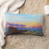 Coussin Rectangle Coucher de soleil sur la plage de Perranporth (Couverture)