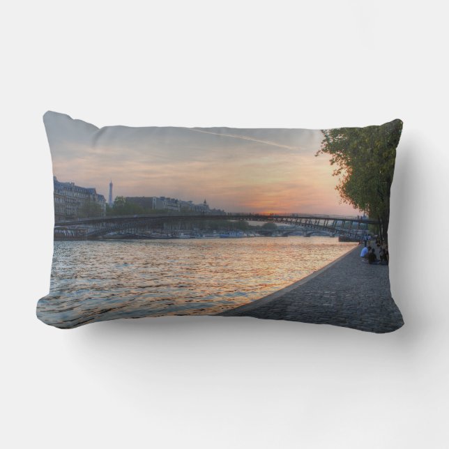 Coussin Rectangle Coucher de soleil sur la Seine (Recto)