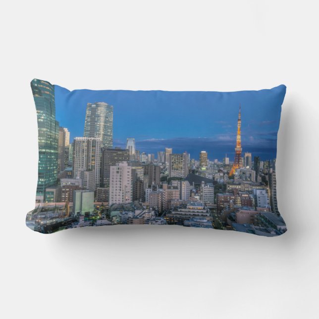 Coussin Rectangle Coucher de soleil sur l'horizon (Recto)