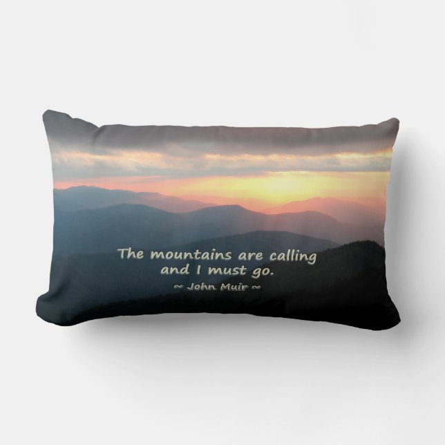 Coussin Rectangle Coucher du soleil dans le Smokies : Mtns sont (Recto)