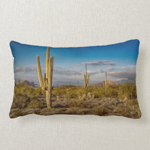 Coussin Rectangle Coucher du soleil de cactus en Arizona