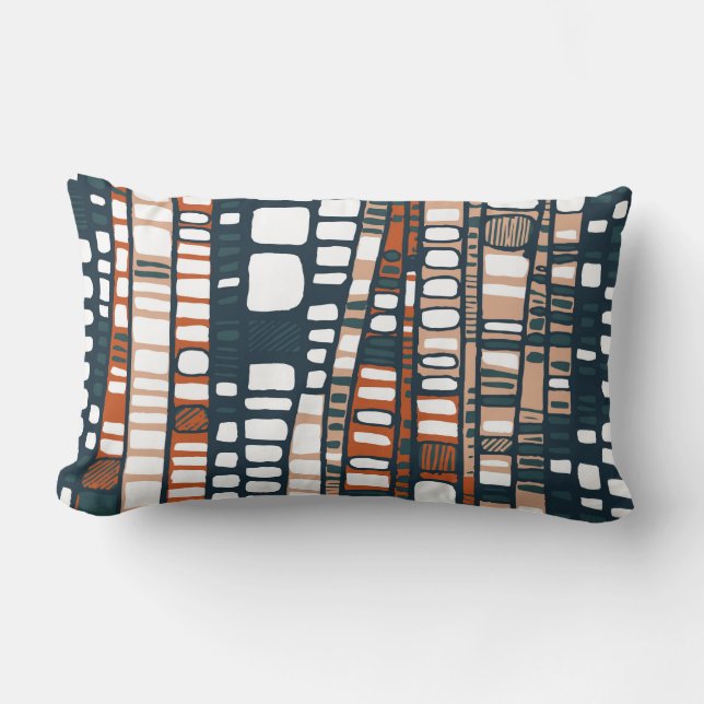 Coussin Rectangle Couches de terre cuite (Recto)