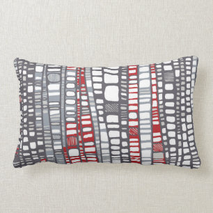 Coussin Rectangle Couches en rouge et gris