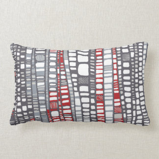 Coussin Rectangle Couches en rouge et gris