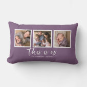Coussin Rectangle Couleur de fond modifiable Cette collage de photos (Recto)
