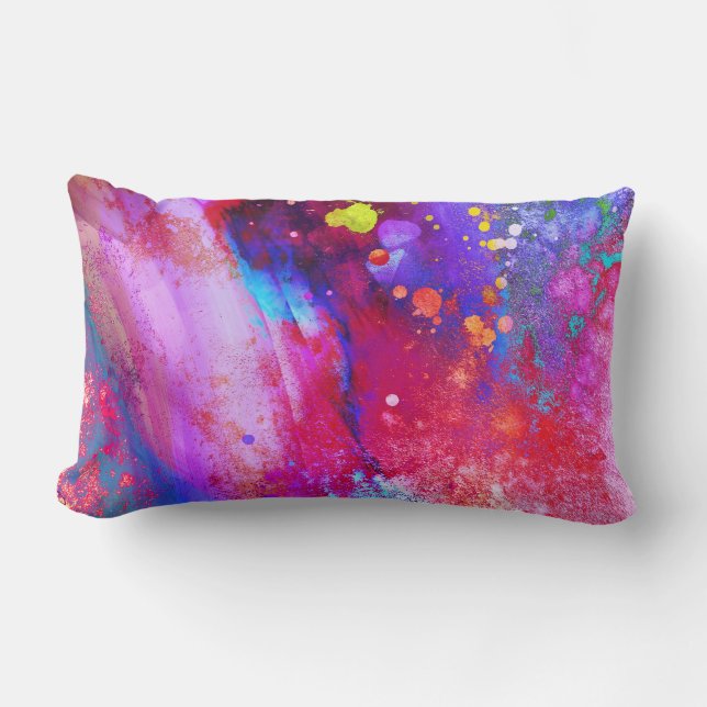 Coussin Rectangle couleur éclatante couleur violet magenta violet br (Recto)