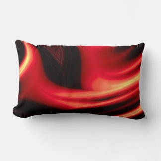 Coussin Rectangle Couleur noire rouge foncé moderne Abstraite
