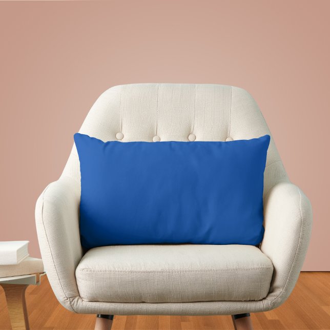 Coussin Rectangle Couleur solide bleu Cobalt (Créateur téléchargé)
